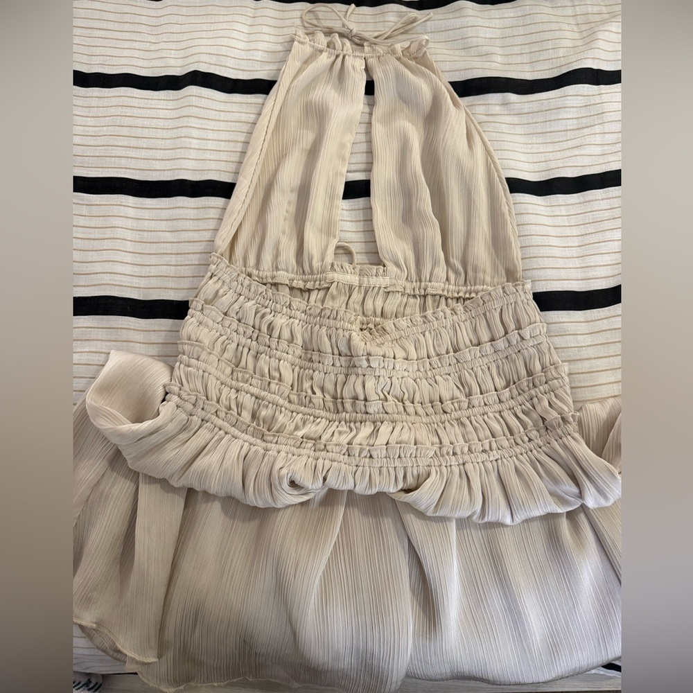 Oh Polly Cream Backless Dress - Picture 3 of 6